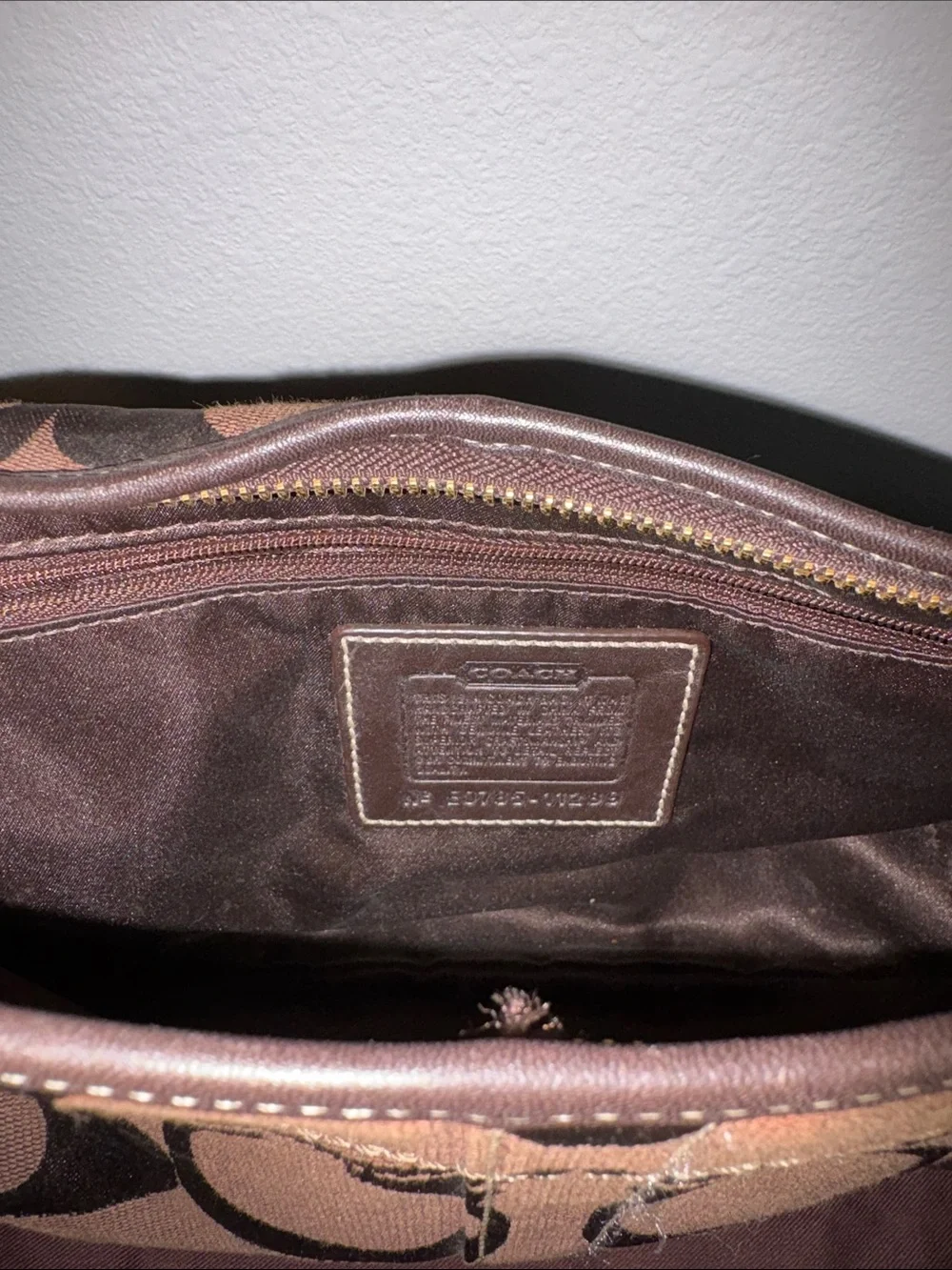 Coach Brown Signature Canvas Hobo Bag